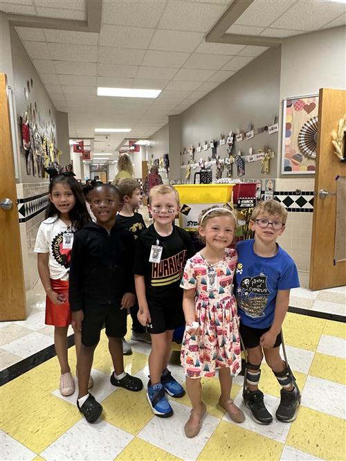 Students shopping at the stormy store