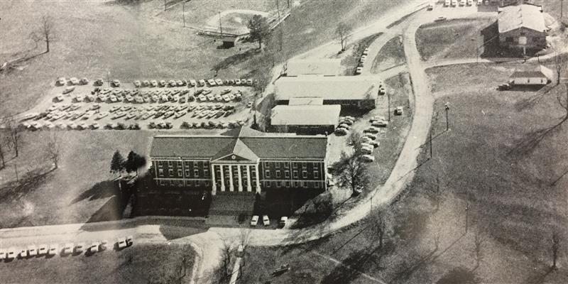 Aerial view of JHS pre tornado Aerial view of JHS pre tornado